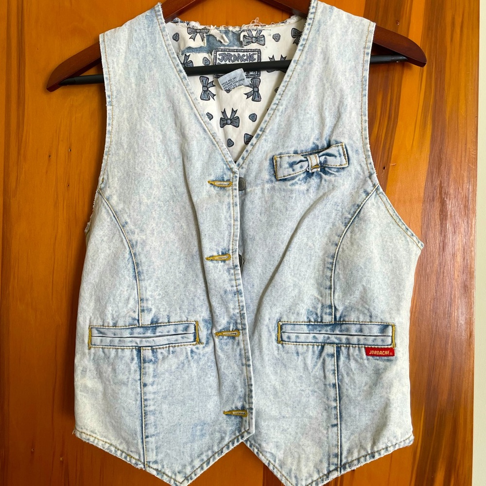 Vintage Jordache Acid Wash Denim Jean Jacket Small